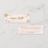 かわいい雪片ウィンターベビーシャワーおむつラッフル スキニー名刺 (正面/裏面)