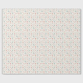 かわいい雪片パターン ラッピングペーパー (フラット)