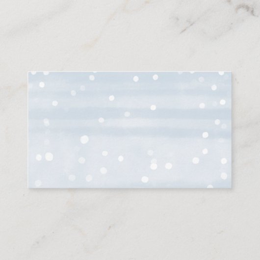 かわいい雪片ベビーシャワーベビー エンクロージャーカード (裏面)