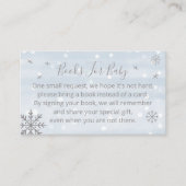 かわいい雪片ベビーシャワーベビー エンクロージャーカード (正面)