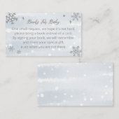 かわいい雪片ベビーシャワーベビー エンクロージャーカード (正面/裏面)