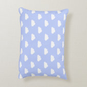 かわいい雲が青で白く アクセントクッション (裏面(縦))