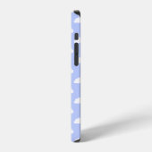 かわいい雲が青で白く iPhoneケース (左側面)