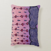 かわいい雲とハートアート アクセントクッション (裏面(縦))