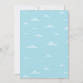 かわいい雲と虹の誕生日パーティー 招待状 (裏面)