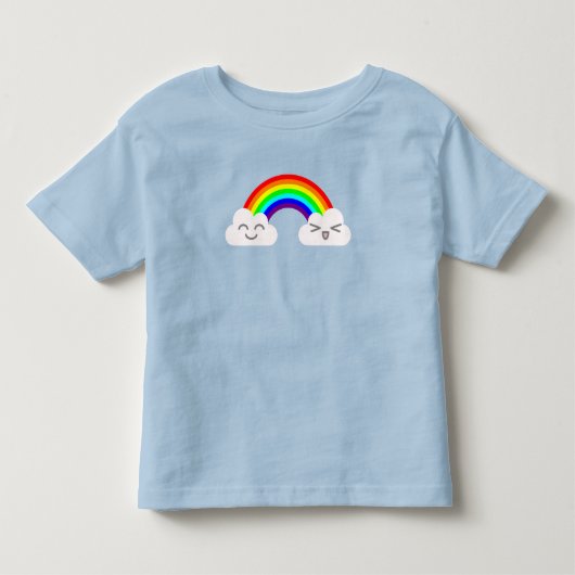 かわいい雲と虹のTシャツ トドラーTシャツ (正面)