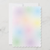 かわいい雲のしずく ニュートラルな赤ちゃん歓迎会 招待状 (裏面)