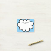 かわいい雲のオーダーメッセージ ポストイット (デスク上)
