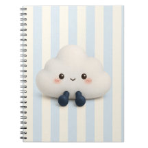 かわいい雲のスパイラルノート