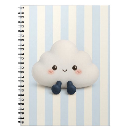 かわいい雲のスパイラルノート ノートブック (正面)