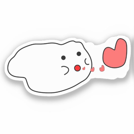 かわいい雲のビニールステッカー シール (正面)