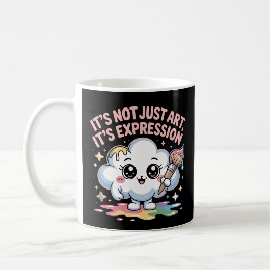 かわいい雲の芸術表現マグカップ コーヒーマグカップ (左)