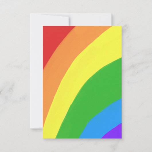 かわいい雲の虹の子供の誕生日 サンキューカード (裏面)