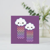 かわいい雲の誕生日 招待状 (スタンド正面)
