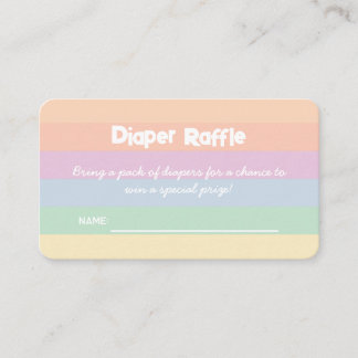 かわいい雲の雨滴ベビーシャワーおむつラッフル エンクロージャーカード