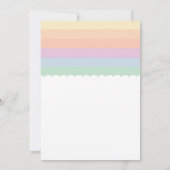 かわいい雲の雨粒男女兼用赤ちゃんシャワー 招待状 (裏面)