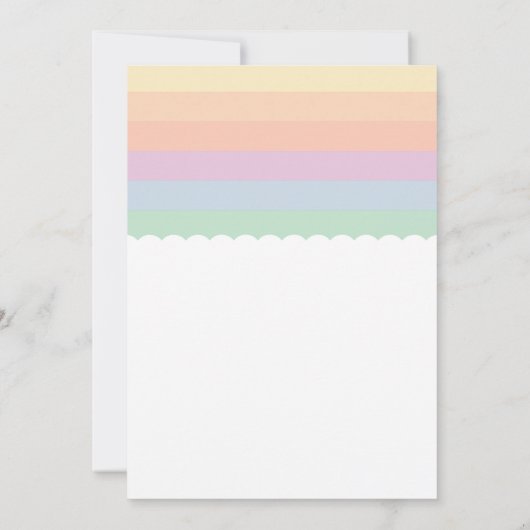 かわいい雲の雨粒男女兼用赤ちゃんシャワー 招待状 (裏面)