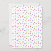 かわいい雲の雨虹の水彩ベイビーシャワー 招待状 (裏面)