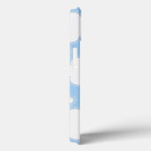 かわいい雲パターン青いピンクのパーソナライズな名前 Case-Mate iPhoneケース (裏面 / 右)