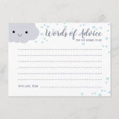 かわいい雲家族カップル赤ちゃんシャワーアドバイスカード アドバイスカード (正面)