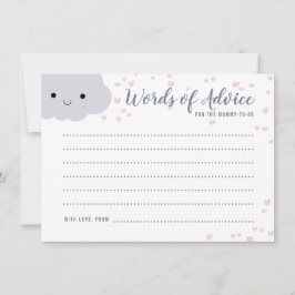 かわいい雲家族カップル赤ちゃんシャワーアドバイスカード アドバイスカード
