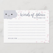 かわいい雲家族カップル赤ちゃんシャワーアドバイスカード アドバイスカード (正面)