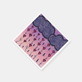 かわいい雲、ハート、雨滴 スタンダードカクテルナプキン (角)