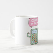 かわいい電卓は私のプンに数える コーヒーマグカップ (正面左)