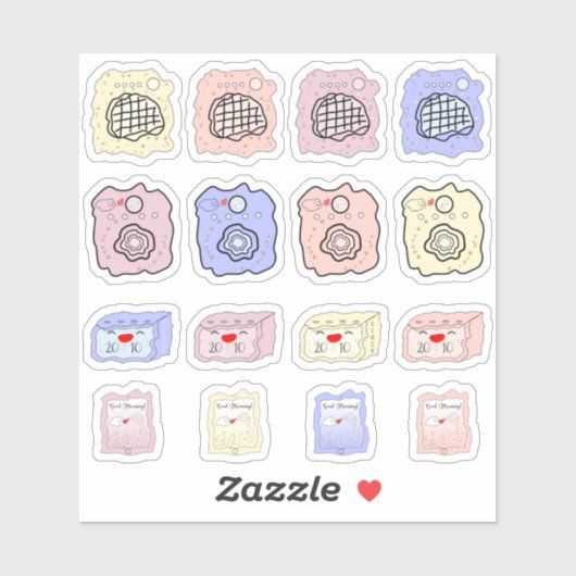 かわいい電子機器ビニールステッカー シール (シート)