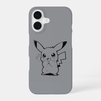 かわいい電気生物の線画デザイン iPhone 16ケース