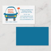 かわいい電気自動車、リデシェアカードライバーカスタム 名刺 (正面/裏面)