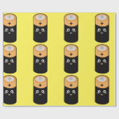 かわいい電池 ラッピングペーパー (フラット)