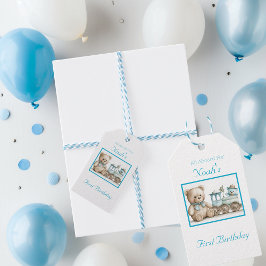 かわいい電車に乗って！ファーストバースデー ギフトタグ