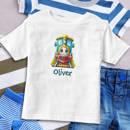 かわいい電車男子用 トドラーTシャツ