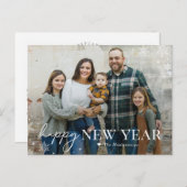 かわいい霜 ハッピーニューイヤー フォトカード シーズンポストカード (正面/裏面)