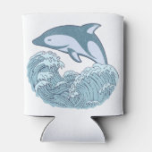 かわいい青いイルカ 缶クーラー (裏面)