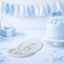 かわいい青いウサギの男の子の1歳の誕生日