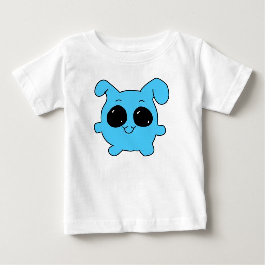 かわいい青いウサギ ベビーTシャツ (正面)