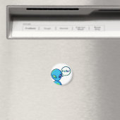 かわいい青いエイリアンが挨拶 マグネット (インサイチュ (食洗機))