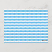 かわいい青いカニの海の生き物男子写真誕生日 ポストカード (裏面)