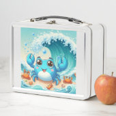 かわいい青いカニ メタルランチボックス (インサイチュ)