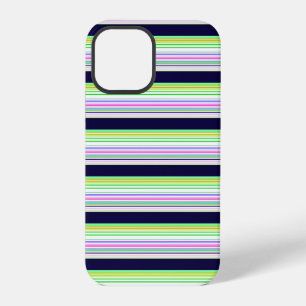 かわいい青いカラフルなストライプ iPhone 12 PROケース