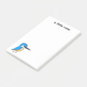 かわいい青いカワセミの鳥アート ポストイット (アングル)