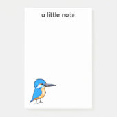 かわいい青いカワセミの鳥アート ポストイット (正面)