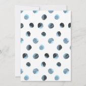 かわいい青いクジラの子供の誕生日パーティー 招待状 (裏面)