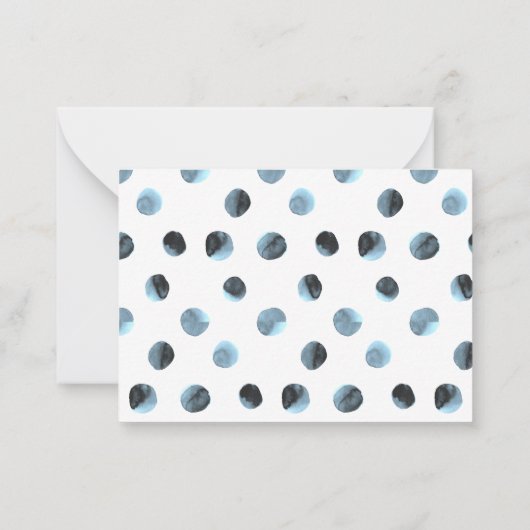 かわいい青いクジラの感謝カード ノートカード (裏面)