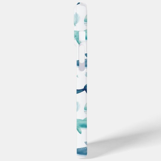 かわいい青いクジラパーソナライズされたiPhoneケース Case-Mate iPhoneケース (裏面 / 左)