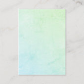 かわいい青いクジラ海おむつラッフルベビーシャワー エンクロージャーカード (裏面)