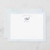 かわいい青いクジラ男の赤ちゃんブルー サンキューカード