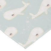 かわいい青いクジラ誕生日ベビーシャワーテーマパーティー テーブルクロス (アングル)